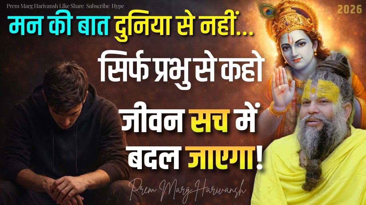 मन की बात दुनिया से नहीं… सिर्फ प्रभु से कहो | जीवन सच में बदल जाएगा! #premanandjimaharaj #hype