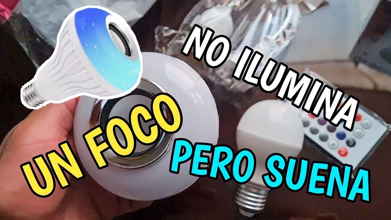 Compre un FOCO RGB con parlante bluetooth