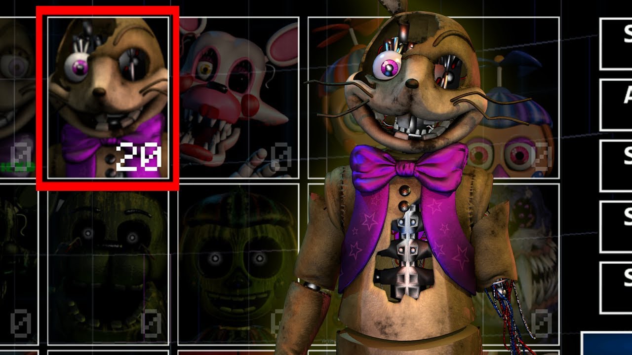 Glitchtrap снова сломался! Withered Glitchtrap! (UCN мод)