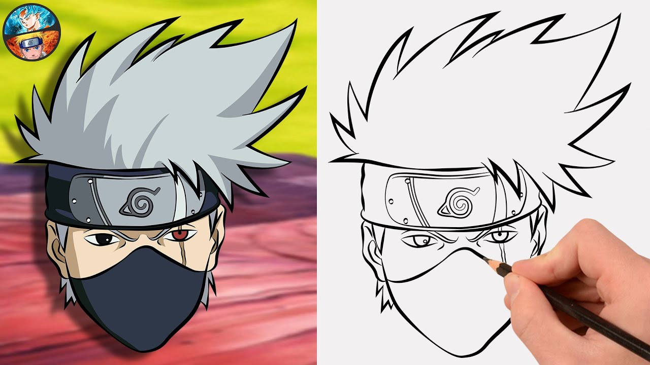COMO DIBUJAR A KAKASHI FÁCIL PASO A PASO dibujos anime