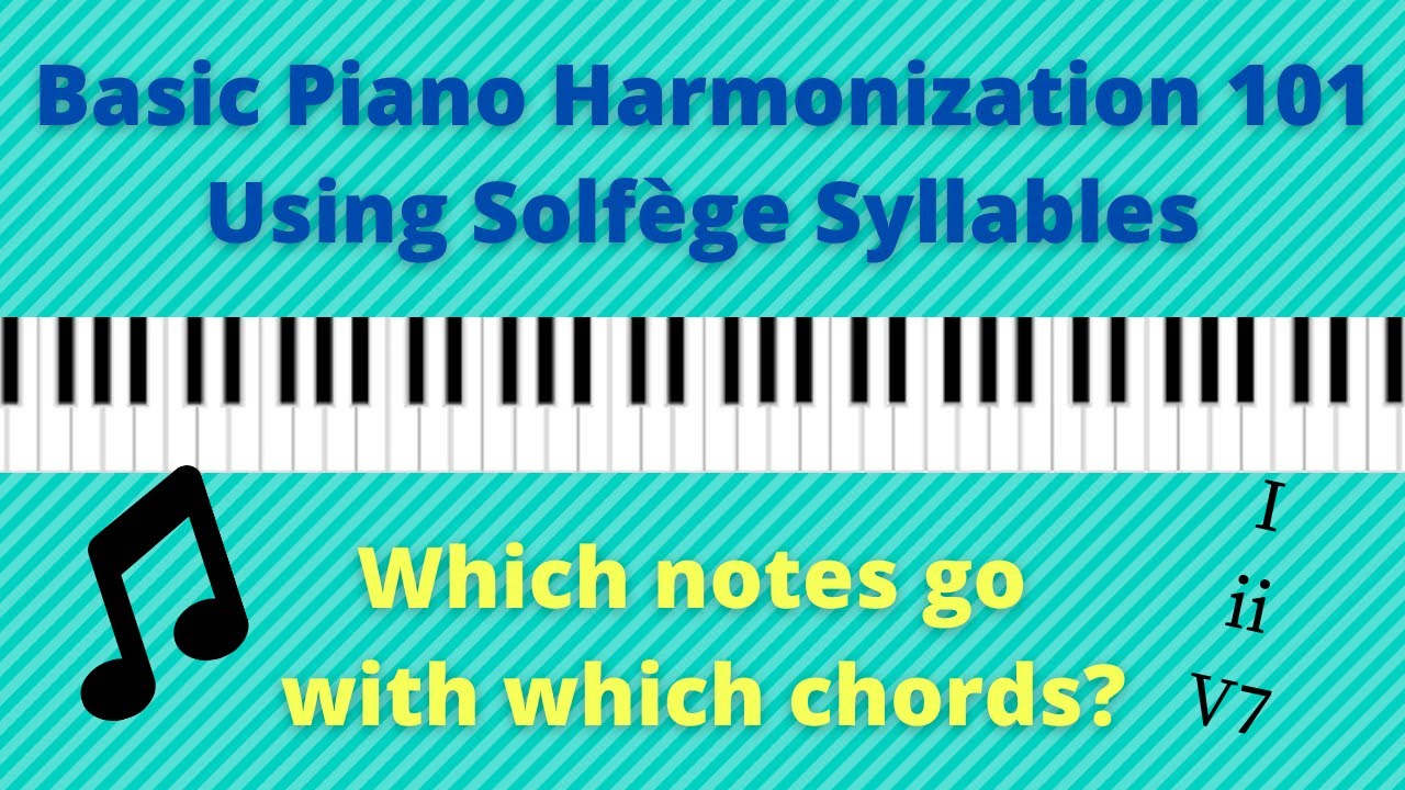 How to Harmonize Melodies on Piano 101:  Which notes go with which chords?  Solfege Chord Finder