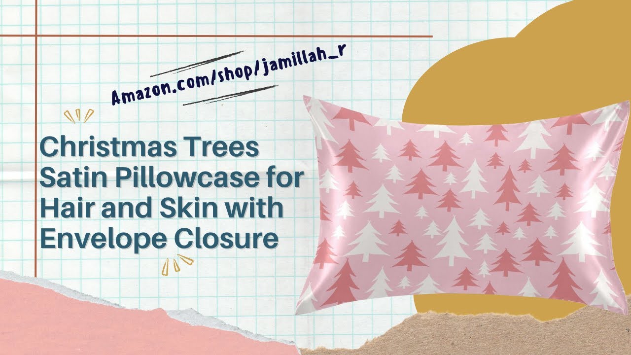Christmas Satin Pillowcase Review | Silk Pillow Cover for Hair & Skin