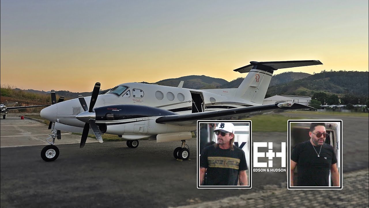 King Air F90 Chegando com a Dupla Sertaneja Edson e Hudson em Cachoeiro ES