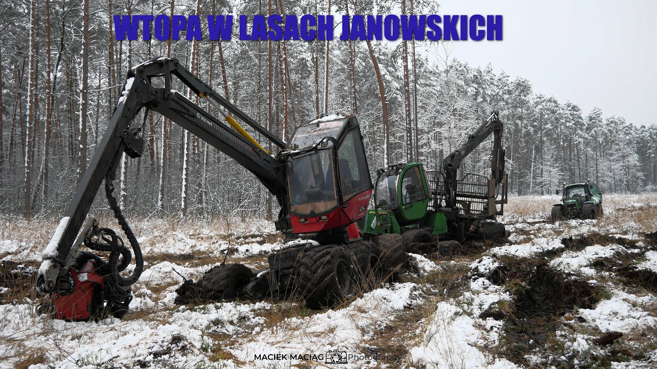 OGROMNA WTOPA W LASACH JANOWSKICH (Utopiony harvester, forwarder, traktor)