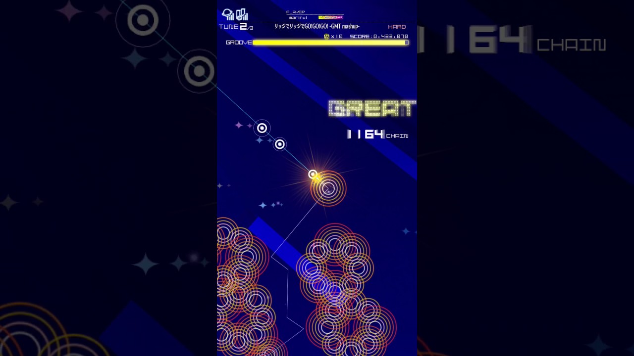 リッジでリッジでGO!GO!GO! -GMT mash up-(HARD) FC PERFECT【GROOVE COASTER 3】