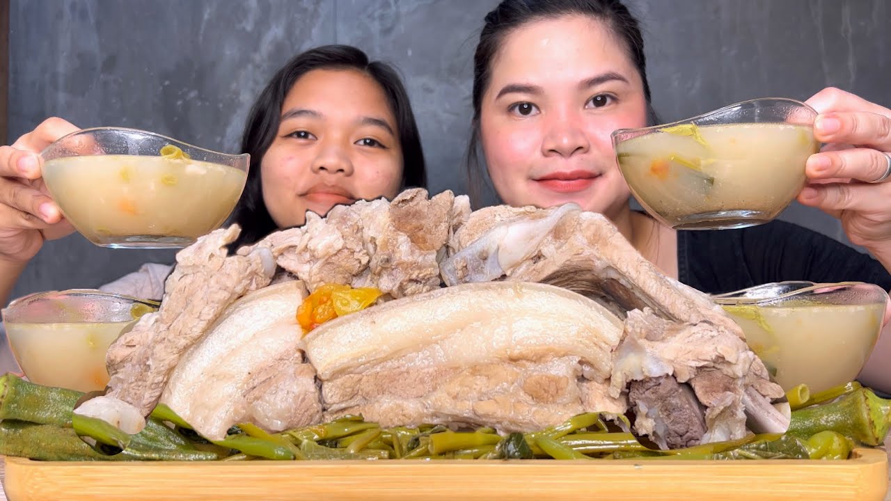 PORK BELLY SINIGANG | MUKBANG PHILIPPINES | HANIMACE TV