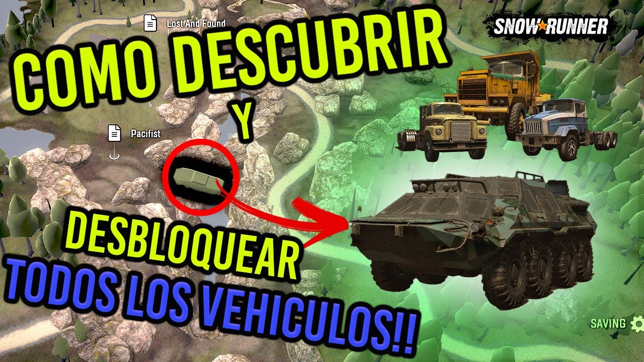 Como descubrir y desbloquear todos los vehiculos en snowrunner!!
