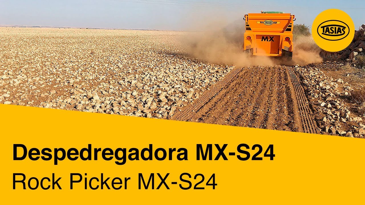 Despedregadora MX-S24 Tasias. Recogedor de piedras de 3cm hasta 30cm Ø