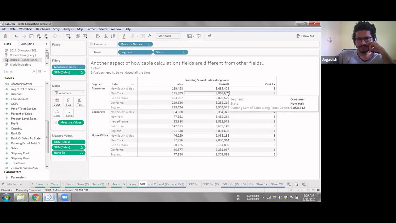Tableau-Table Calculations 1