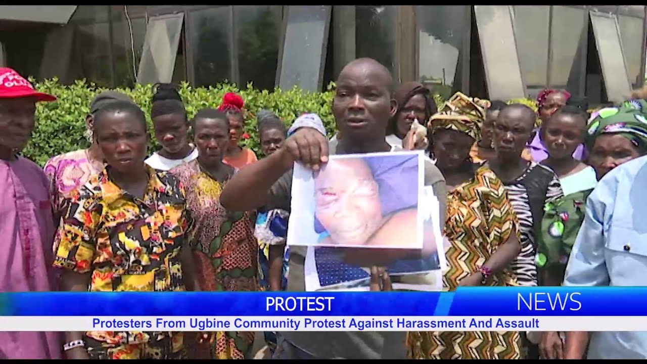 Protesters From Ugbine Community Protest Against Harassment And Assault