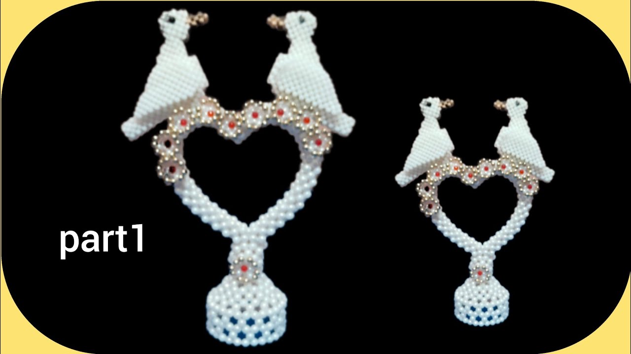 How to make beaded showpiece//beaded pigeon showpiece/পুতির পায়রা স্ট্যান্ড/