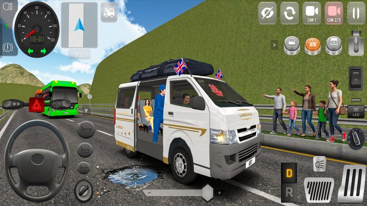 Minibus Simulator Vietnam Gameplay | Toyota Hiace Limousine | Passengers Transporting Game