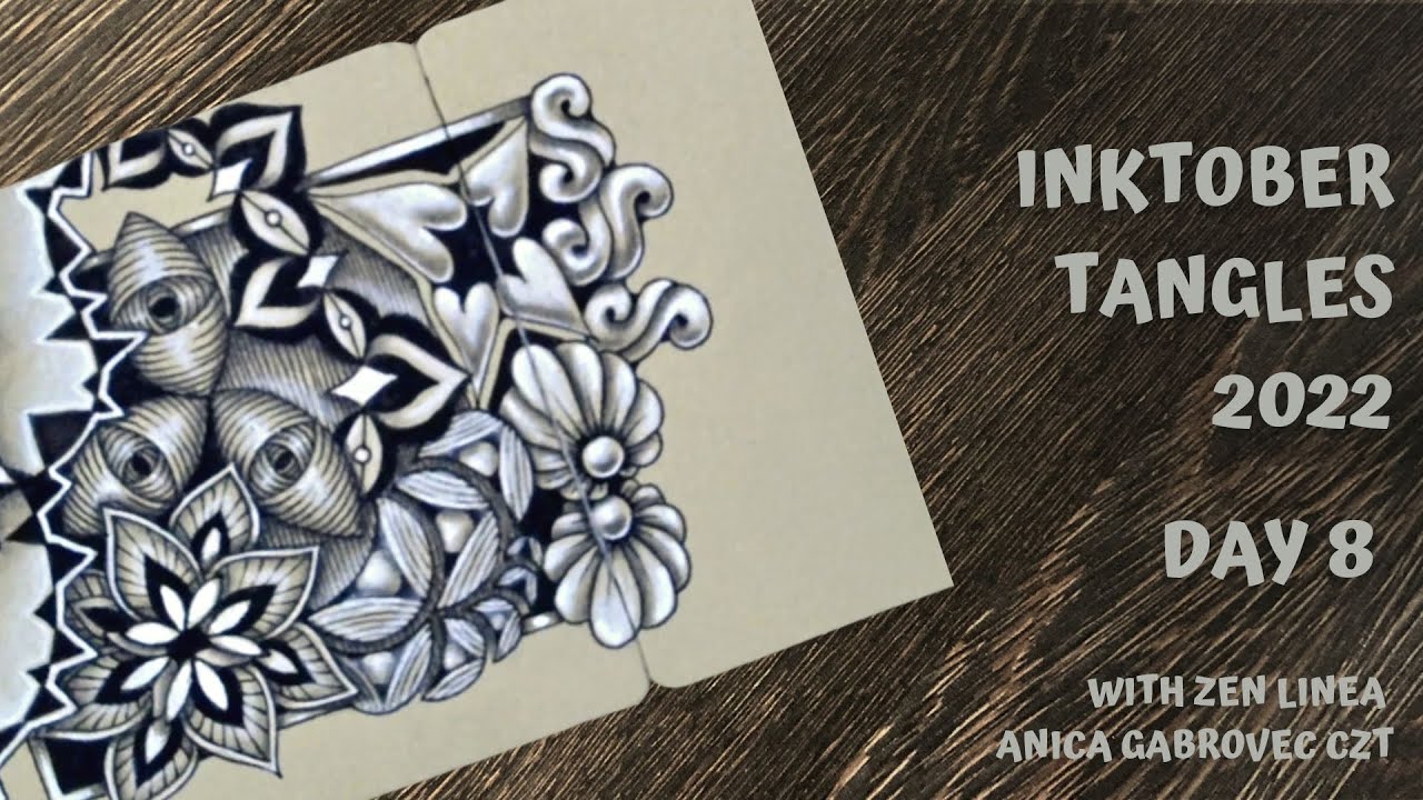 Inktober Tangles 2022 • Day 8 • Snack
