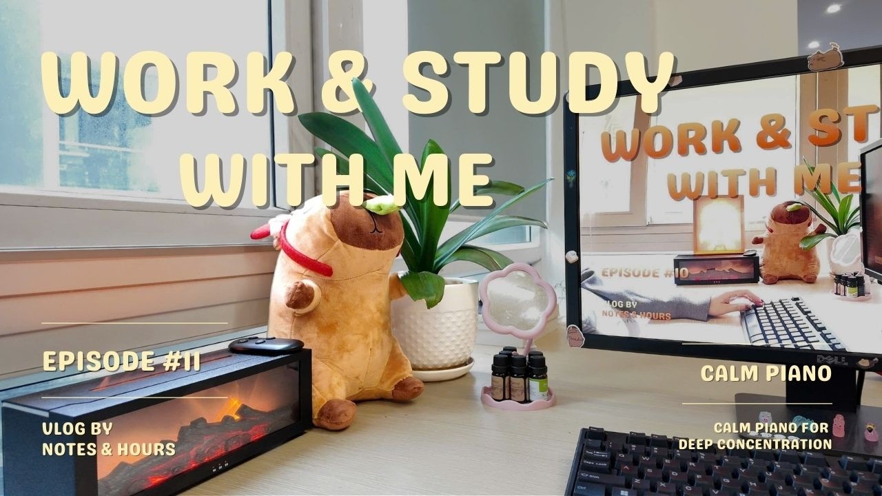 Work & Study With Me | Calm Piano, Nature Sounds – Deep Concentration