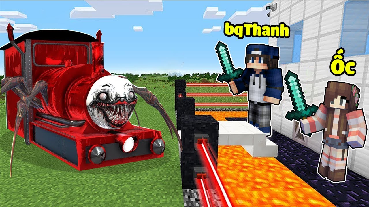 Ốc TV Xây Nhà An Toàn Chống Quái Vật Xe Lửa CHOO CHOO CHARLES Trong Minecraft