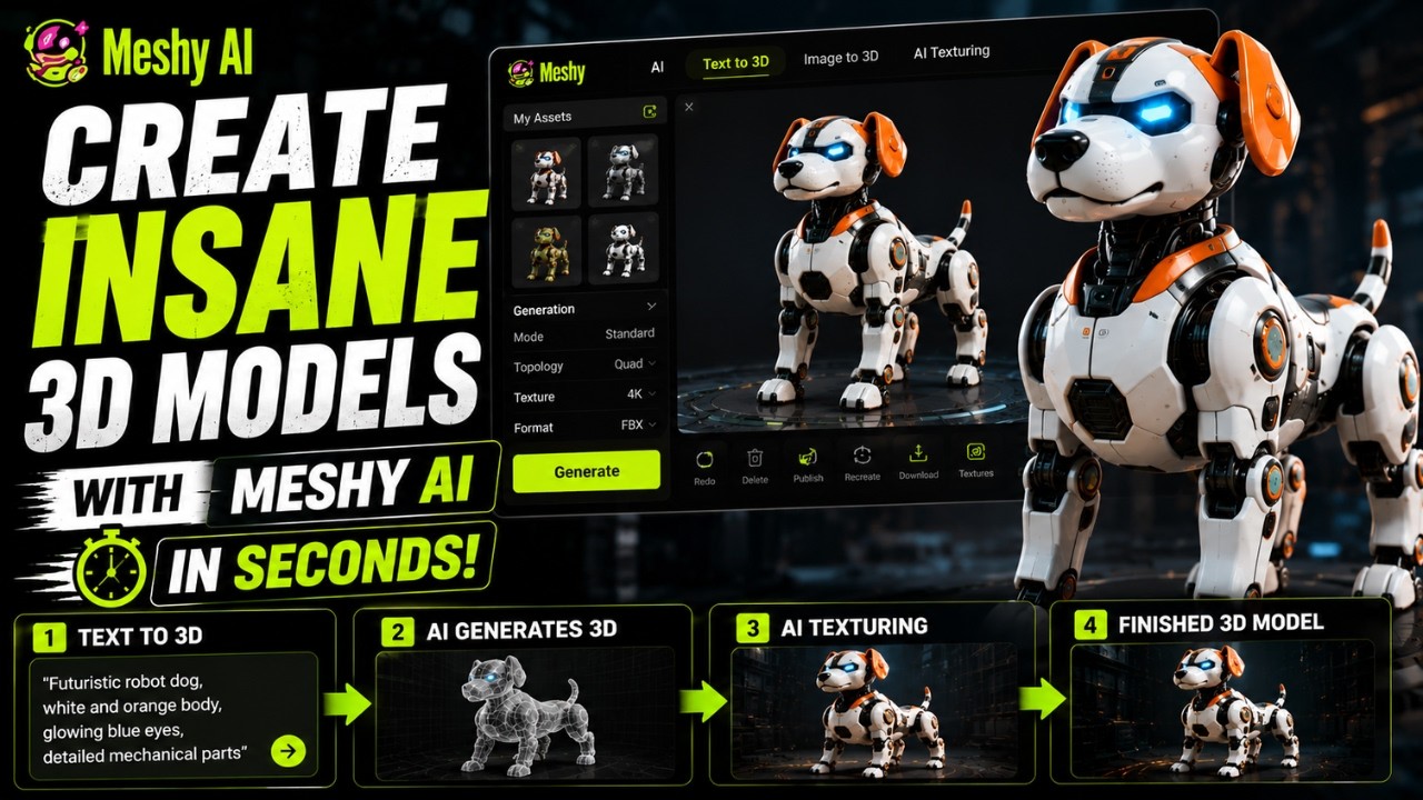 Create INSANE 3D Models with Meshy AI in Seconds