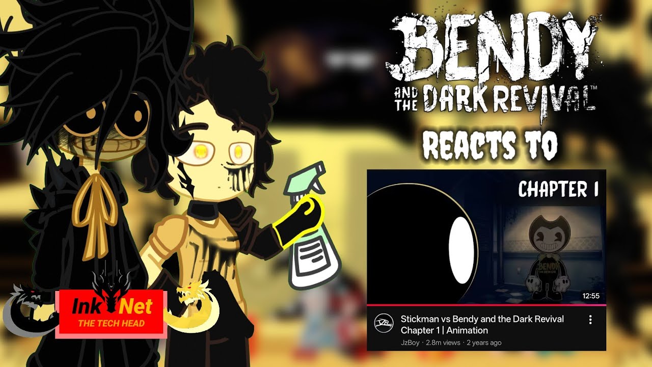 Реакция BATDR на Stickman Vs Bendy And The Dark Revival/[BATIM/BATDR]/(ГЛАВА 1)/InkNet/Jzboy/