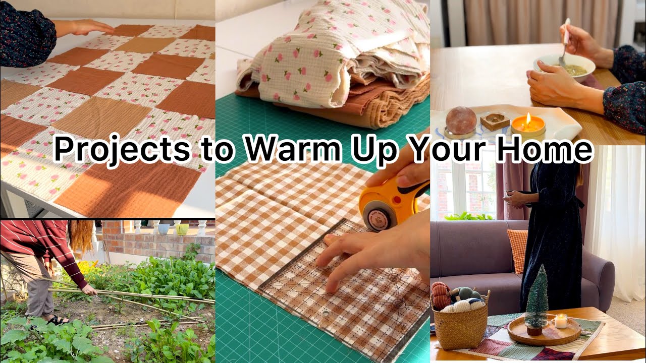 “Cozy Fall DIYs: 🎄patchwork Quilt, Hearty Food & Garden Projects to Warm Up Your Home!”