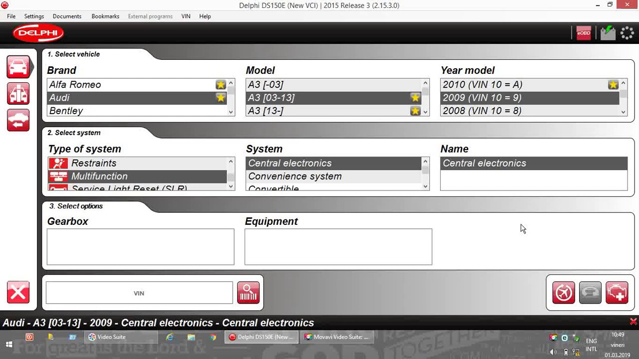 Audi A3 8p - DELPHI DS150e - Central Electronics - Real Time Data