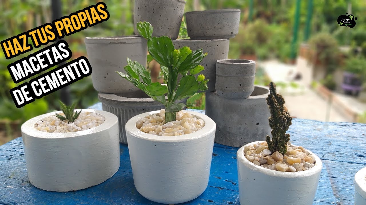 COMO HACER MACETAS DE CEMENTO, tutorial completo fácil y económicas paso a paso.