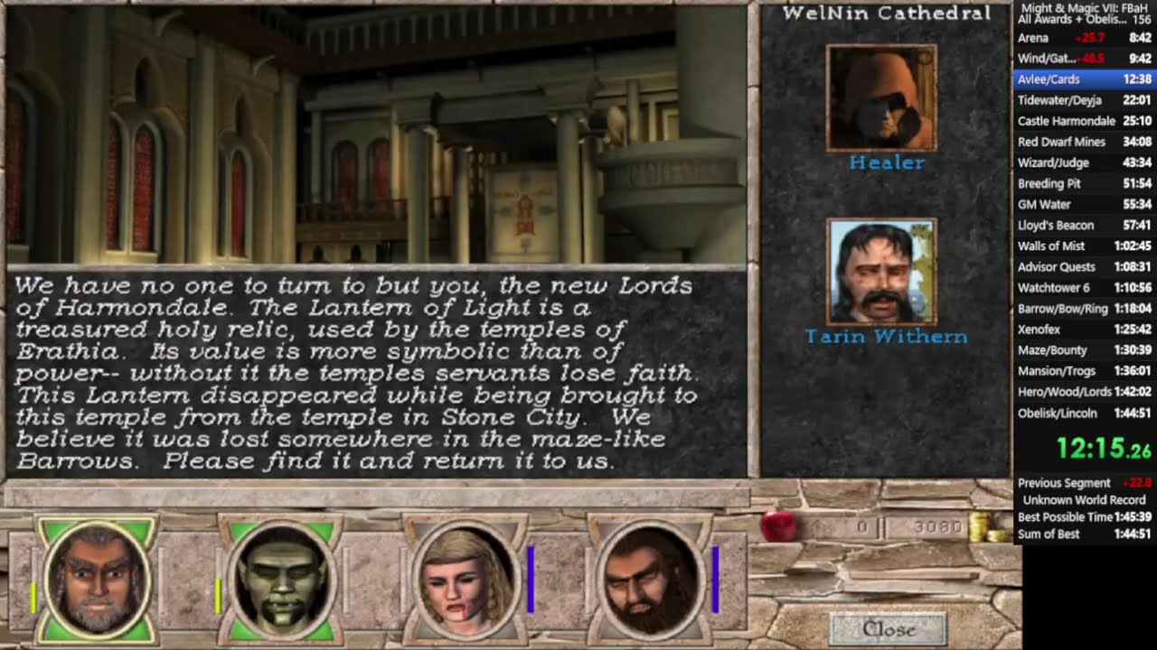 Might and Magic VII All Awards and Obelisks NMG Speedrun (1:56:07)