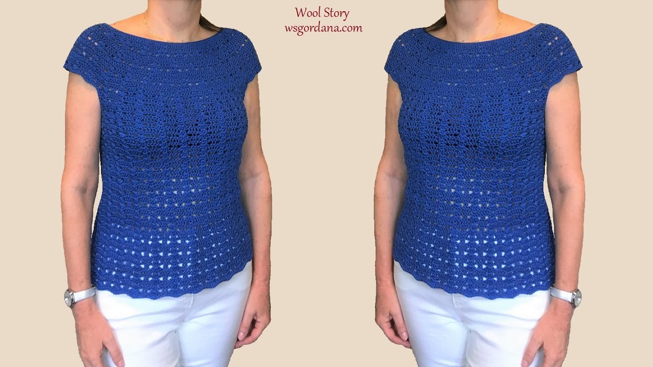 🌼Crochet Top Down Summer👌 Blouse Tutorial 💕 Heklana bluza