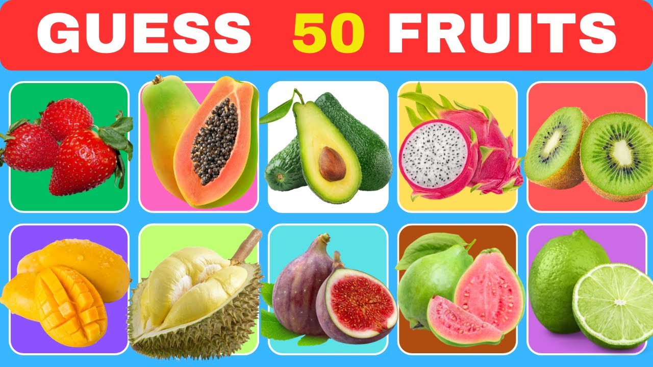 Guess the Fruit in 5 Seconds 🍍🍓🍌  50 Different Types of Fruit