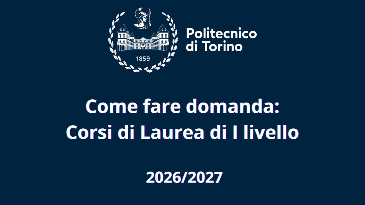 Come fare domanda | Lauree I livello (ITA)
