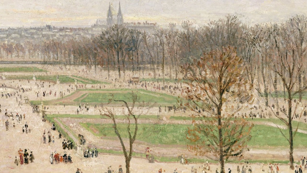 The Garden of the Tuileries on a Winter Afternoon by Camille Pissarro | 4K Frame TV Art