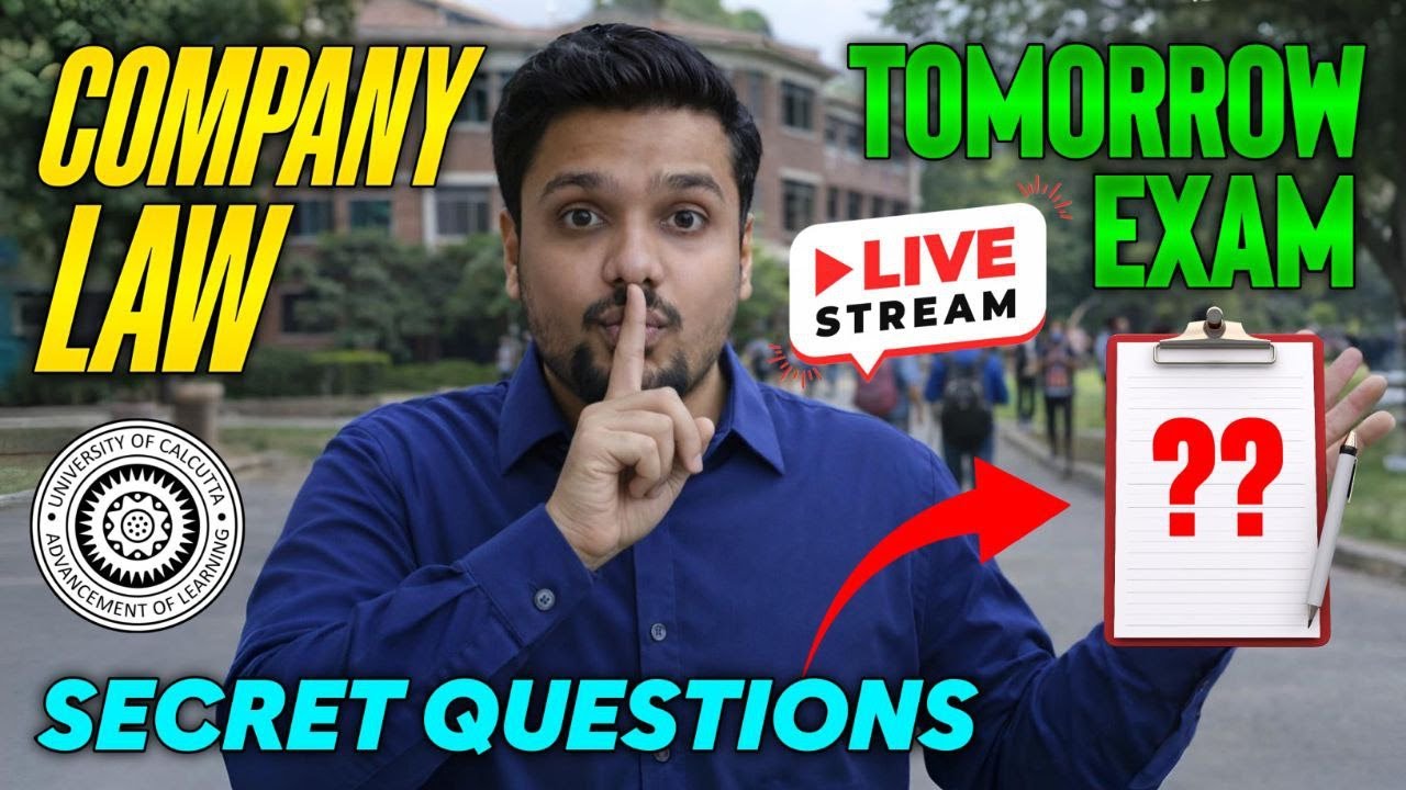 LIVE | Company Law Secret Exam Questions 2026| Cu Exam |Bcom Sem 5