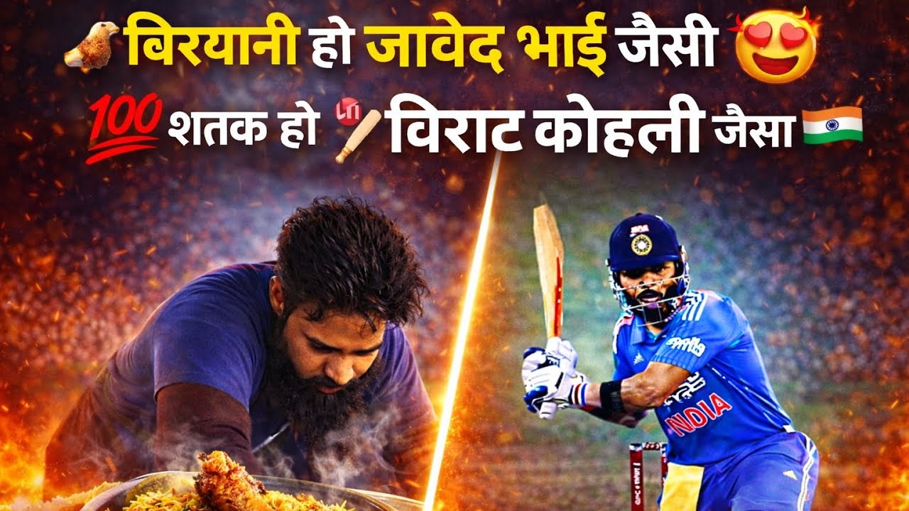 जावेद भाई की बिरयानी 😋🔥 और विराट कोहली का शानदार शतक 💯 | Must Watch #viratkohli #biryanilovers #vlog