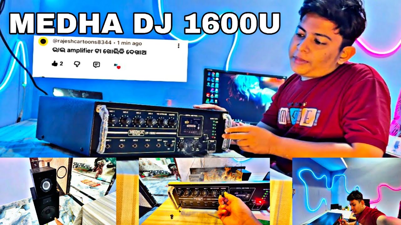 Mini dj setup medha 1600U amplifier ll unboxing  BASS TEST FULL VIDEO 4K @rajesh-xd8wi 