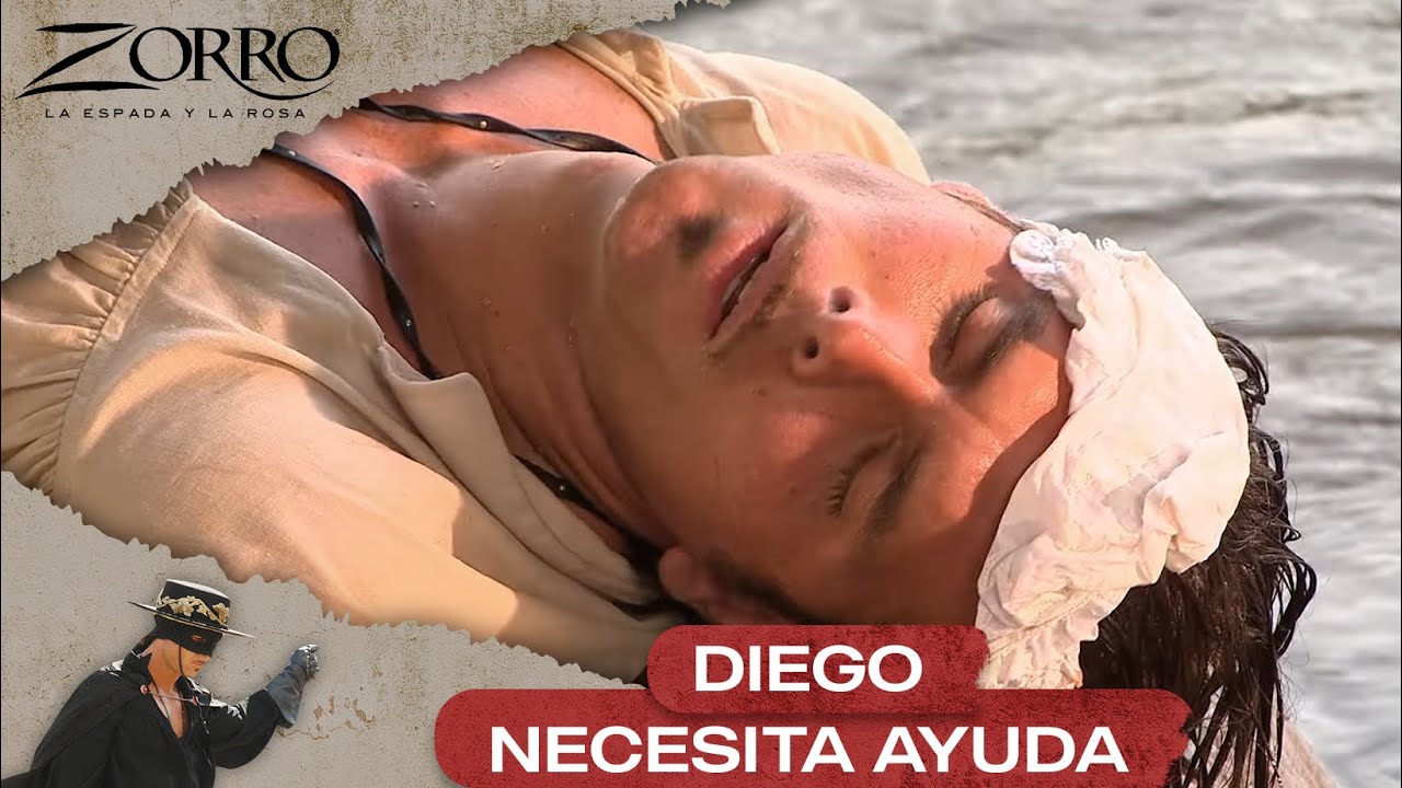 Esmeralda rescata a Diego del río | Capítulo 5 | Temporada 1 | Zorro: La Espada y La Rosa
