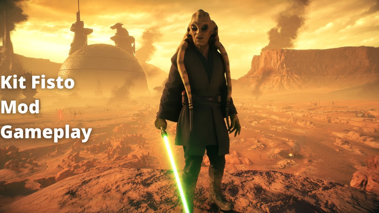 Star Wars Battlefront II - Kit Fisto Mod Gameplay (Attack of the Clones)