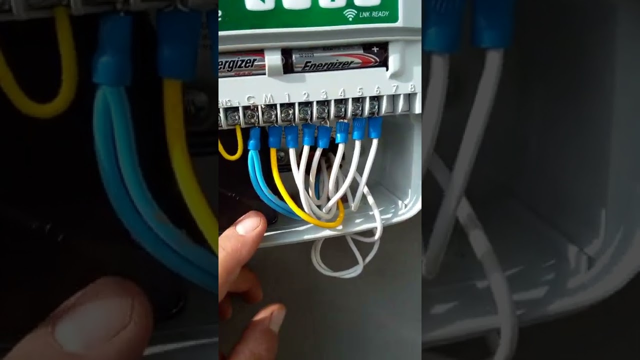 sequência de fios disjuntor contator e controlador e o motor de irrigação