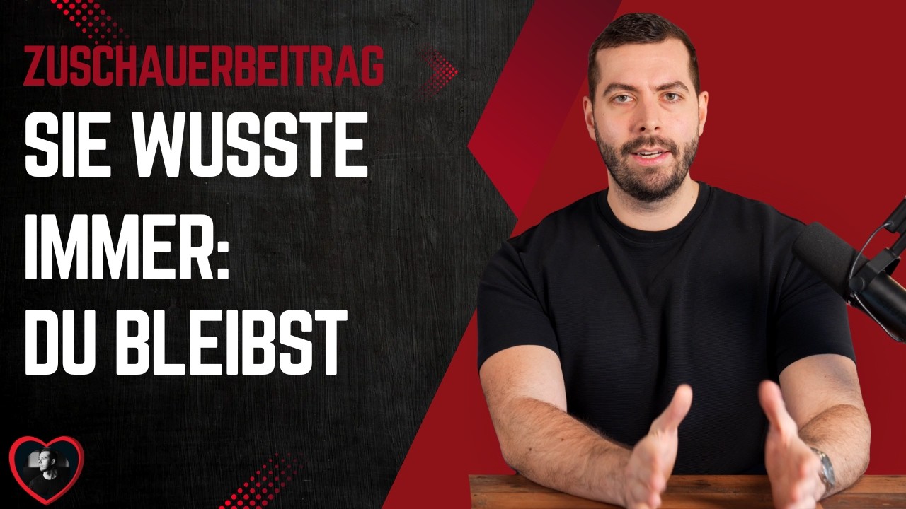 Sie war nicht das Problem - du hast es mit dir machen lassen