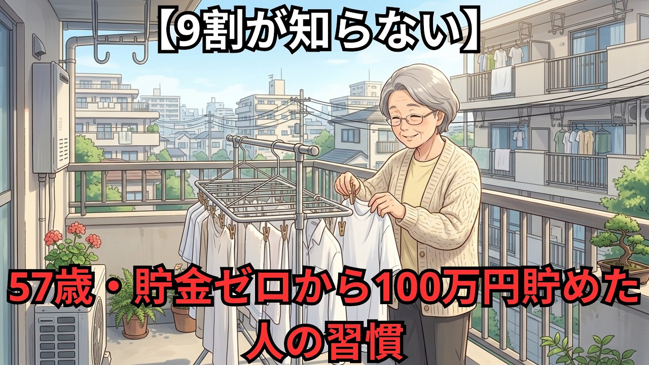【9割が知らない】57歳・貯金ゼロから100万円貯めた人の習慣