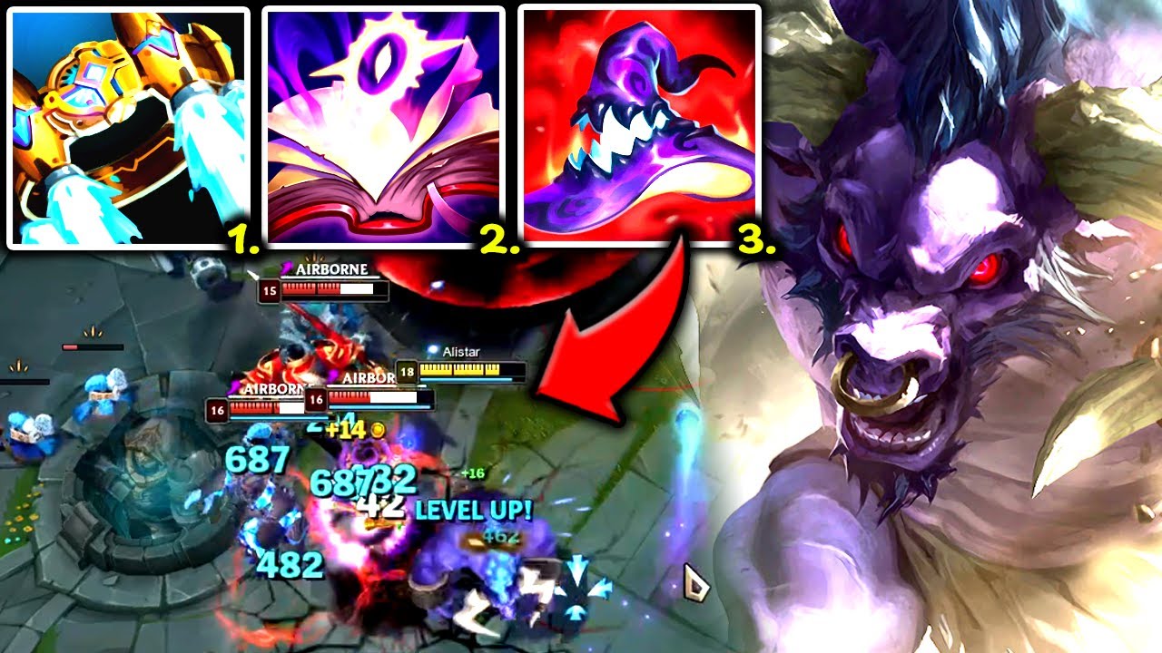 ALISTAR TOP BUT I DEAL 300% MORE DAMAGE (AND 1V3 EVERYONE) - S14 Alistar TOP Gameplay Guide