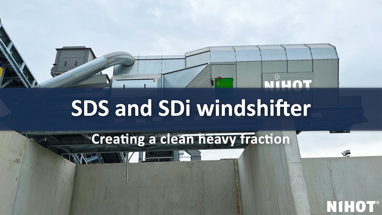 Nihot Recycling SDS and SDi windshifter creating a clean heavy fraction