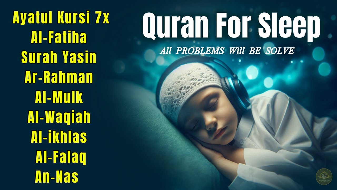 Beautiful Quran For Sleep | Al-Fatihah, Ayat Al-kursi, Yasin ,Ar-rahman, Al-Mulk | By Alaa Aqel 