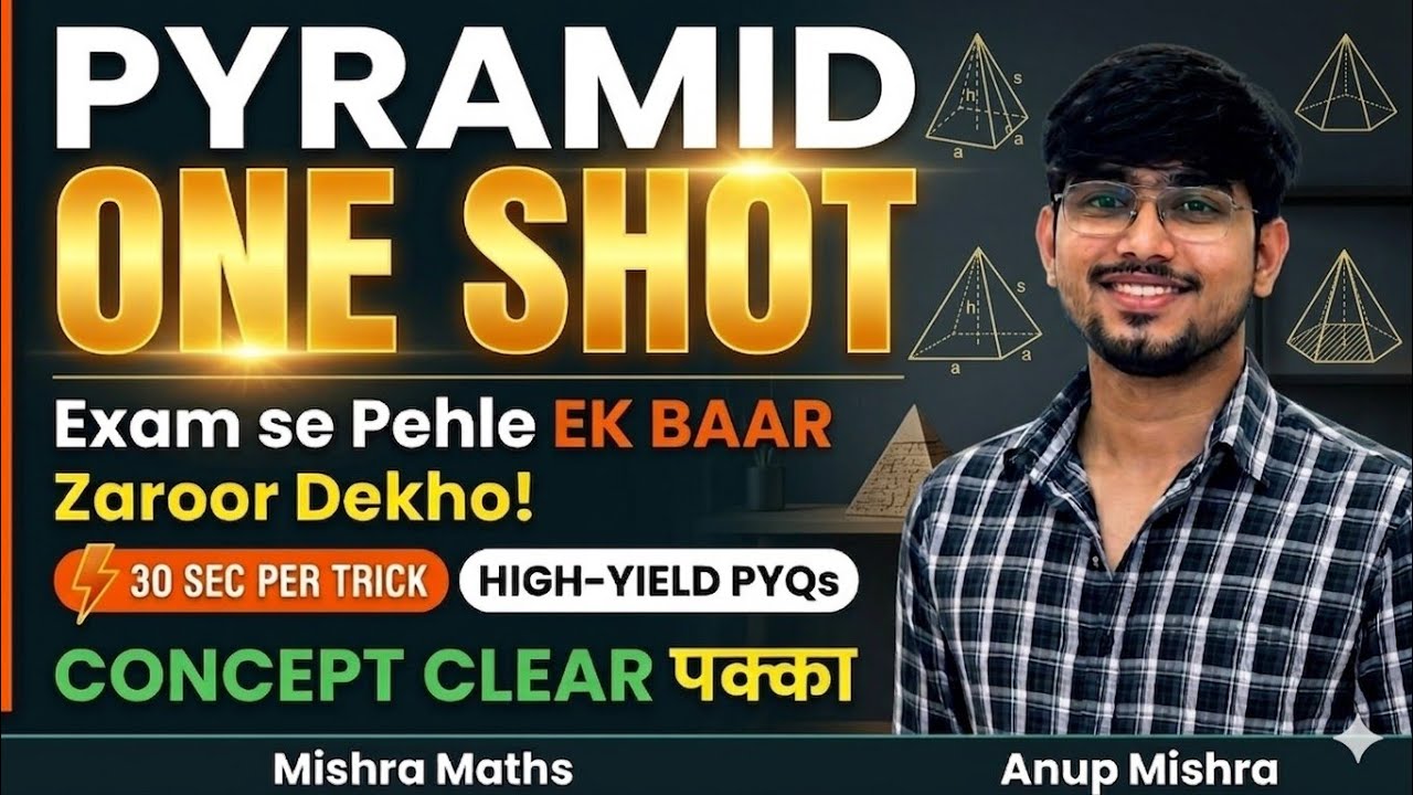 Pyramid One Shot Video 💯 | सारे Formula + Concept Clear | SSC 2026 | Mishra Maths