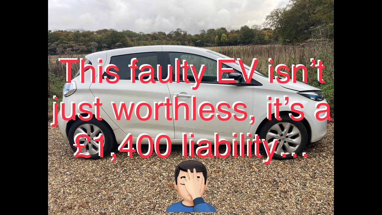 This faulty EV isn't just worthless, it's a £1,400 liability! Renault Zoe battery lease mobilise rci