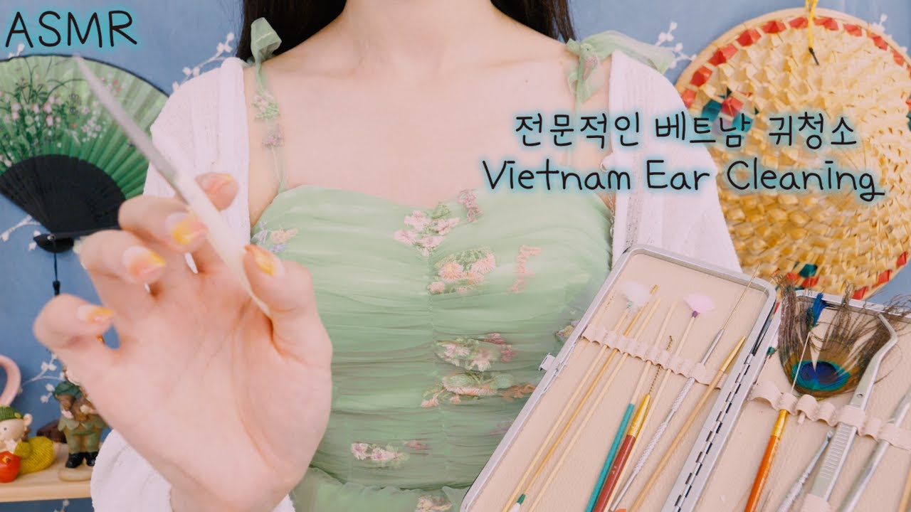ASMR(русский субтитры)Вьетнамская чистка ушей (настоящий звук) | 가장 전문적인 베트남 귀청소