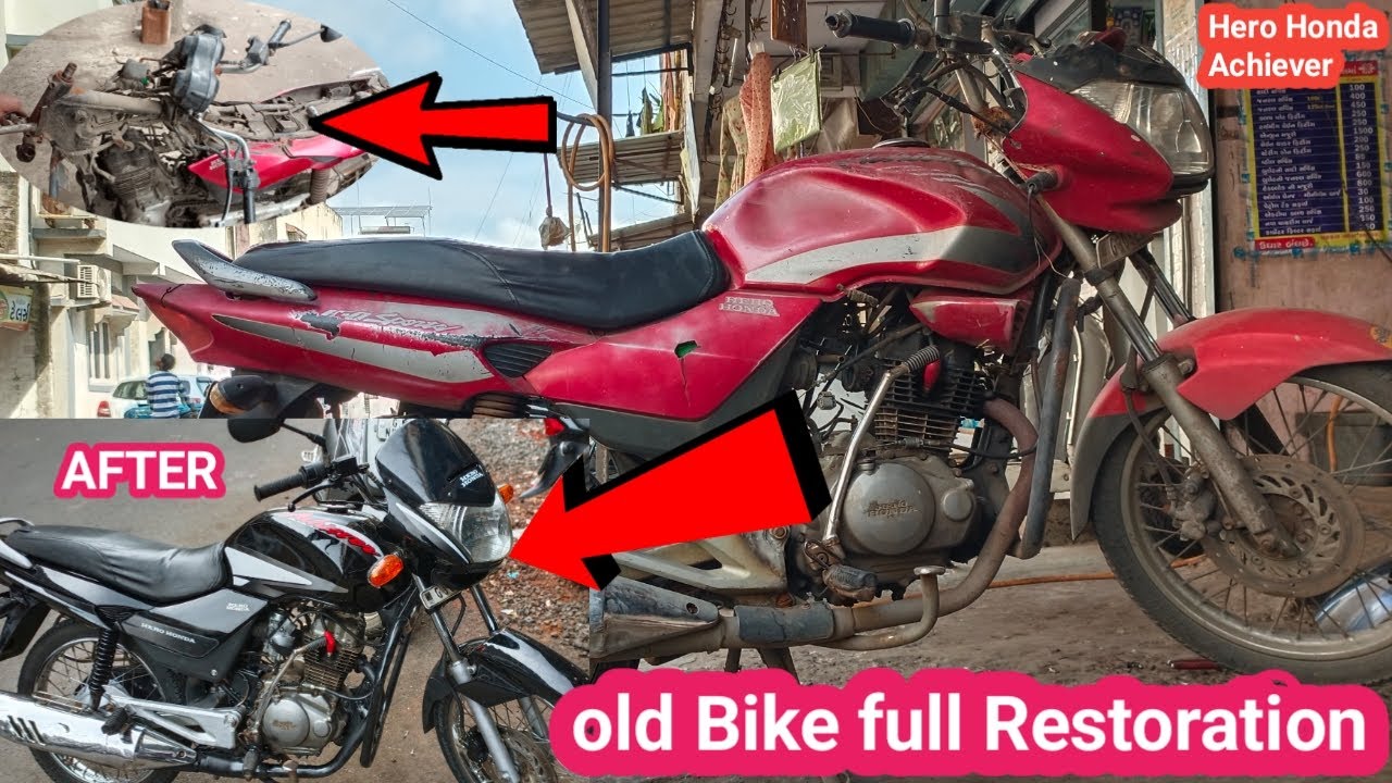 Old Bike Hero Honda Achiever full Restoration | Old motorcycle Modification 🏍️