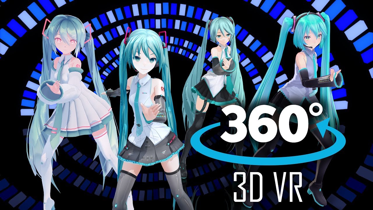 [360° 3D VR] [MMD] ヒバナ-HIBANA- (ft. Hatsune Miku Quartet) [初音ミク] [ミクの日] [ミク10周年] [D/L]