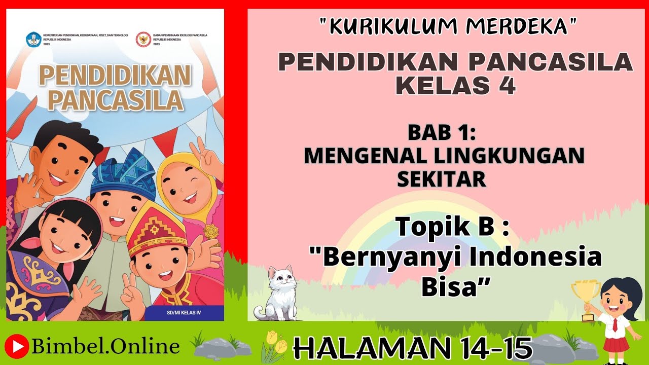 Pendidikan Pancasila Bab 1 : Kunci Jawaban Halaman 14-15 Kelas 4 Kurikulum Merdeka