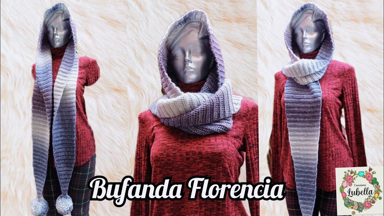Bufanda con picos a crochet