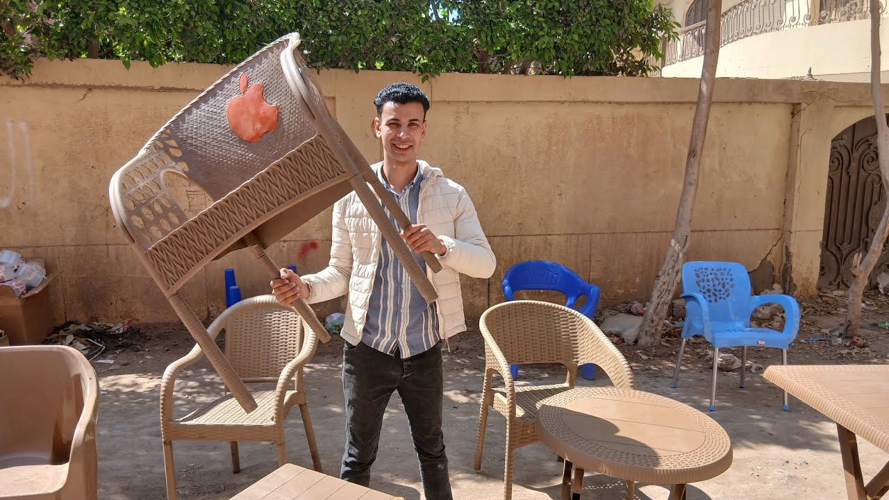 ابوالنمرس 💥اكبر تشكيله كراسي وترابيزات بلاستيك من عند محمود الشيخ زايد