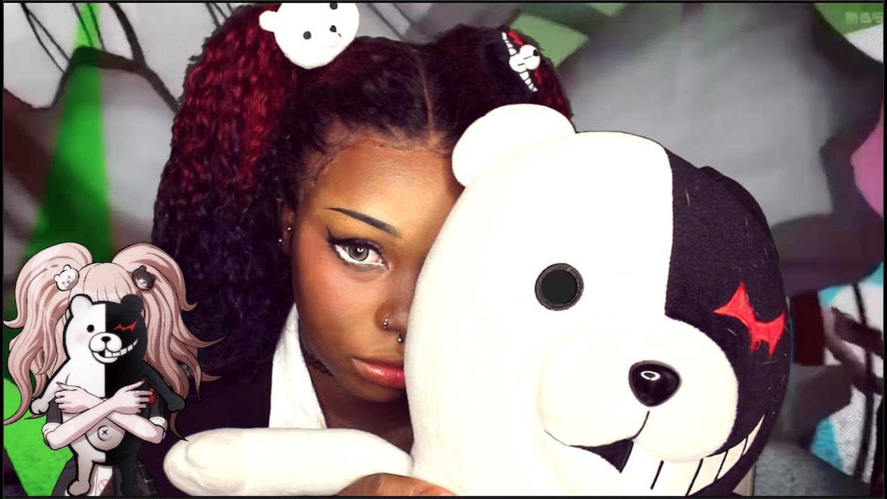 Anime Inspired Makeup Tutorial || Junko Enoshima ☆ Danganronpa || Black girl cosplay