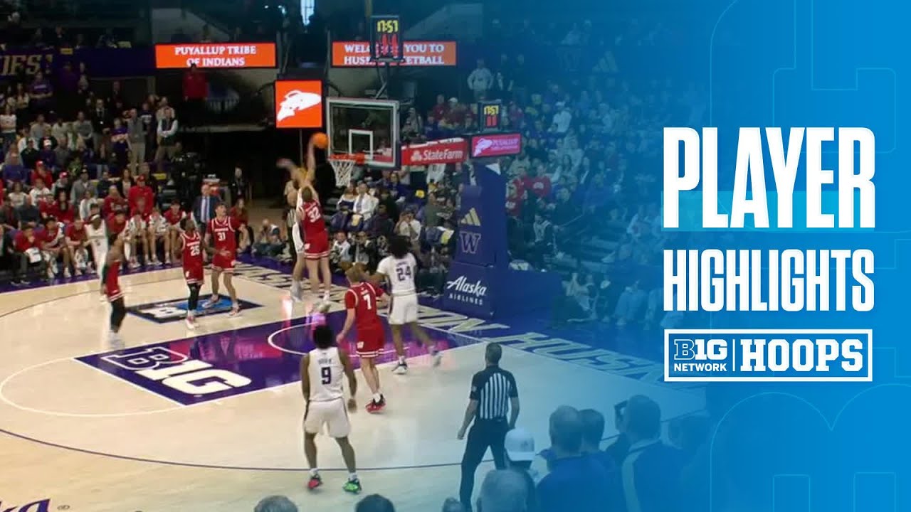 Hannes Steinbach Highlights vs. Wisconsin | Washington Basketball | 02/28/2026